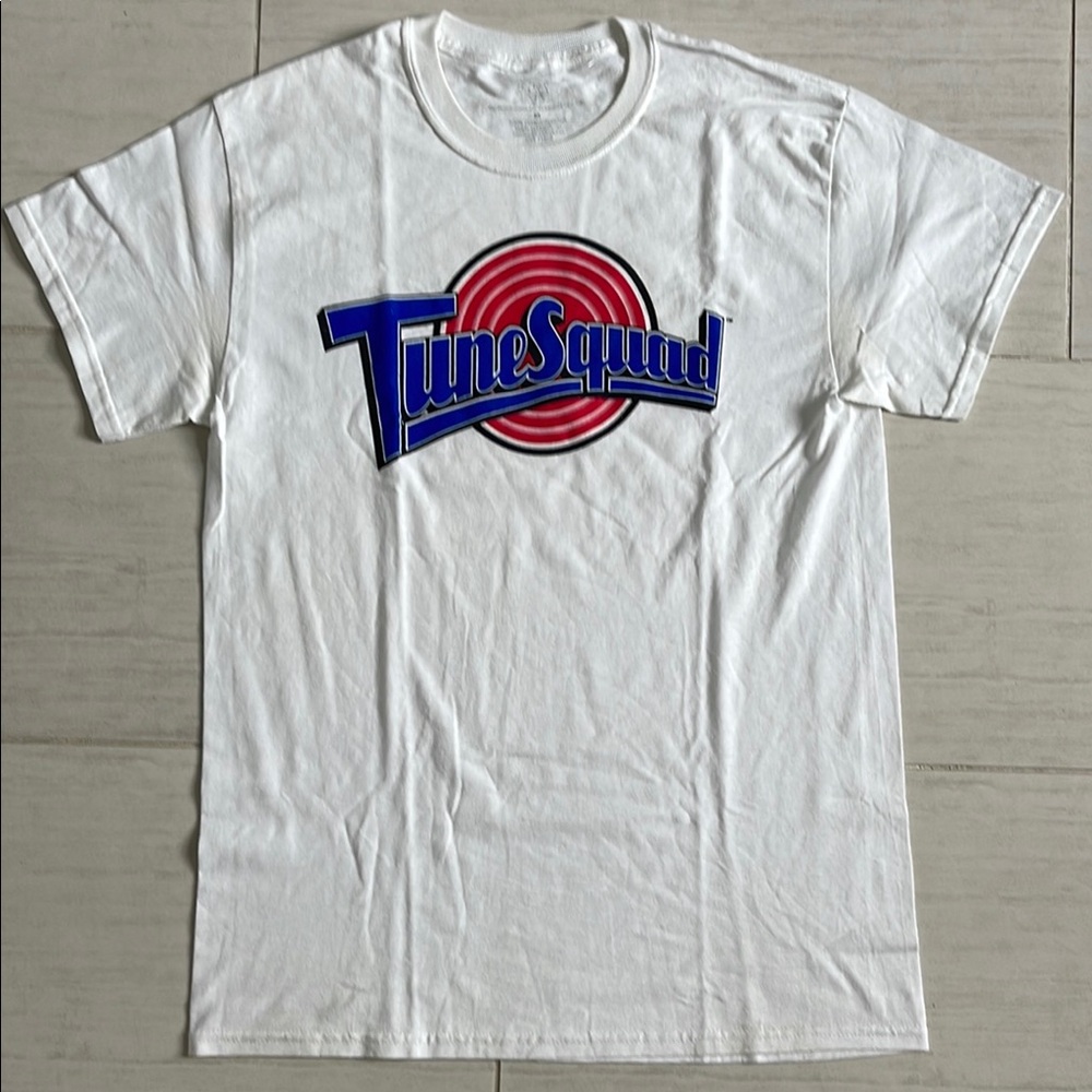 White and Red Retro Logo Short Sleeve Tee